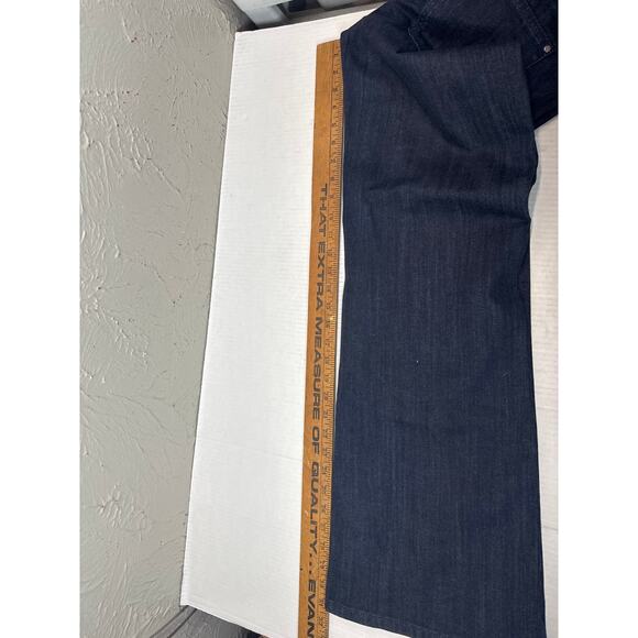 Elle Vintage Womens Wide Leg Trouser Style Denim Blue Stretch Jeans Size 8 - Picture 6 of 7